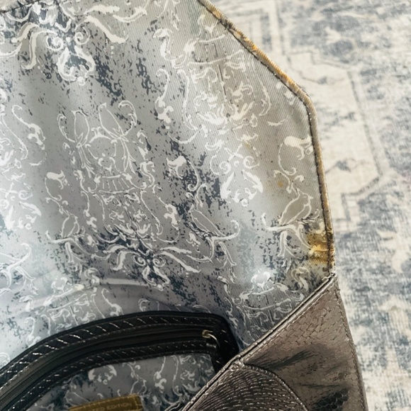 Oversized Pewter Clutch - Picture 4 of 4